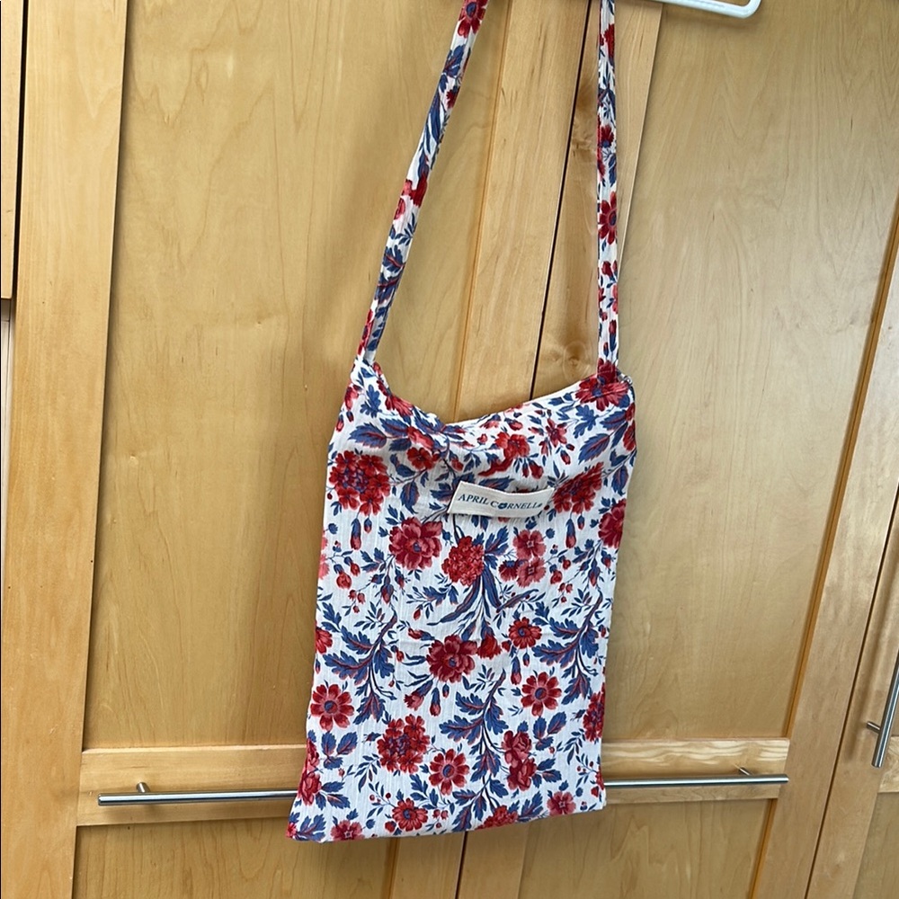 Floral Tote Bag - Red and Blue by April Cornell